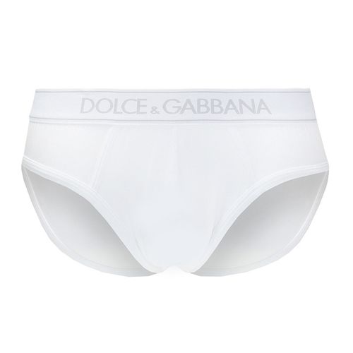 Quần Lót Nam Dolce & Gabbana D&G White Logo-Embroidered Briefs M3C09JOUAIM11W0800 Màu Trắng Size 4