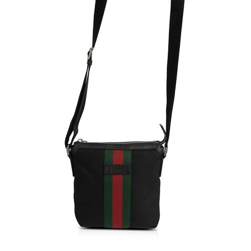 Túi Đeo Chéo Gucci Techno Canvas Web Messenger Bag Phối Màu Size 21x23cm