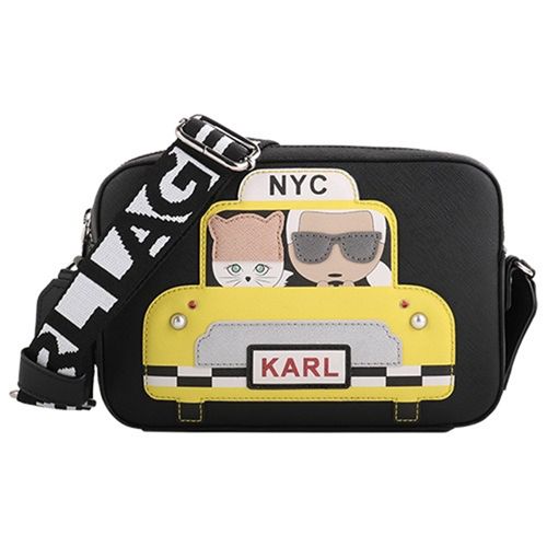 Túi Đeo Chéo Karl Lagerfeld Maybelle Camera Crossbody LH2EU567 Màu Đen Vàng