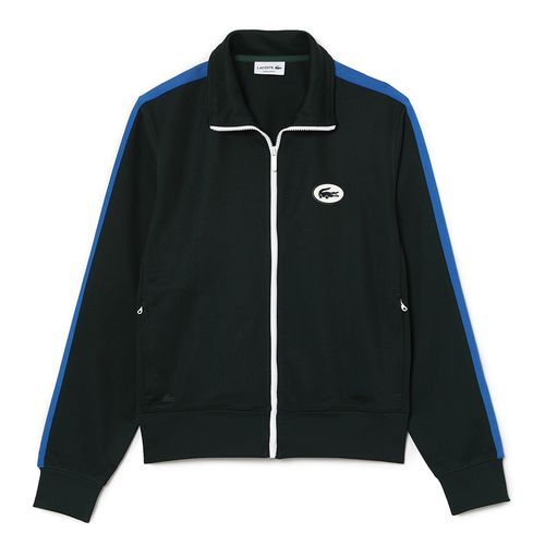 Áo Khoác Nam Lacoste Regular Fit High-Neck Zip-Up Sweatshirt SH9664-YZP Màu Xanh Rêu Đen Size 4