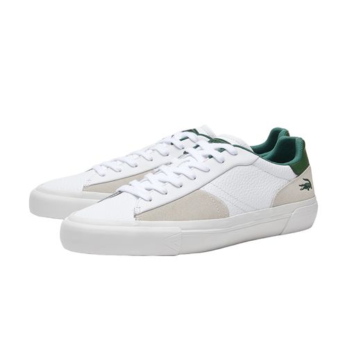 Giày Thể Thao Nam Lacoste L006 Leather Trainers LPM0211R5 Màu Trắng/Xanh Size 8.5