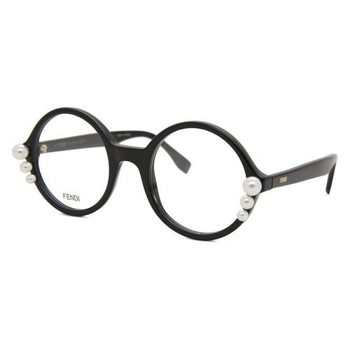 Kính Mắt Cận Nữ Fendi Demo Round Ladies Eyeglasses FF 0298 0807 Màu Đen