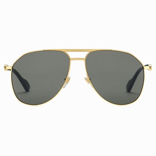 Kính Mát Nữ Gucci Aviator Frame Sunglasses GG1220S Màu Xám Vàng Size 59