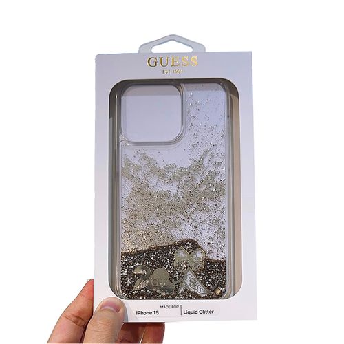 Ốp Điện Thoại Guess Case For iPhone 15 Màu Trắng Trong