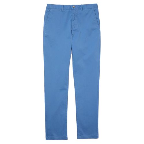 Quần Kaki Nam Lacoste Men's Slim Fit Stretch Cotton Pleated Chino Pants HH8501-776 Màu Xanh Blue Size 30