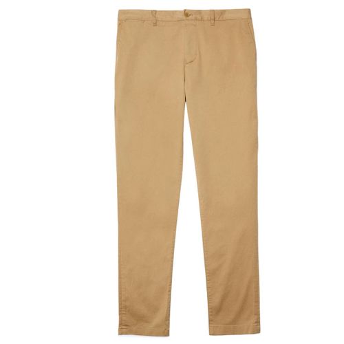 Quần Dài Nam Lacoste Men's Stretch Chino Pants HH2661-02S Màu Vàng Cát Size 44/32