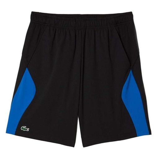 Quần Short Nam Lacoste Sport Regular Fit Seamless Tennis Black Blue GH9420-985 Màu Đen Xanh Size 2