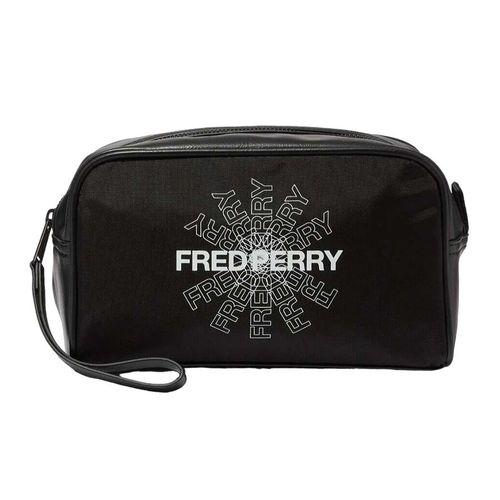 Túi Cầm Tay Nam Fred Perry Graphic Print Wash Clutch Bag SL3121 Màu Đen