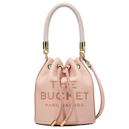 Túi Đeo Chéo Nữ Marc Jacobs Women's Pink The Leather Bucket Bag Màu Hồng
