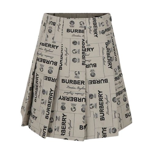 Chân Váy Nữ Burberry Grey Blended Fabrics Street Style 8069680 Màu Xám