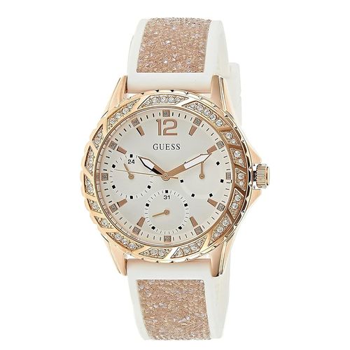 Đồng Hồ Nữ Guess White Dial Stainless Steel Band Watch W1096L2 Màu Trắng