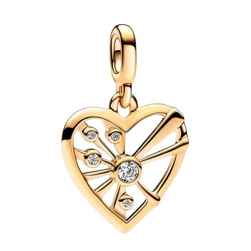 Hạt Vòng Charm Pandora ME Heart & Rays Medallion 762691C01 Màu Vàng Gold