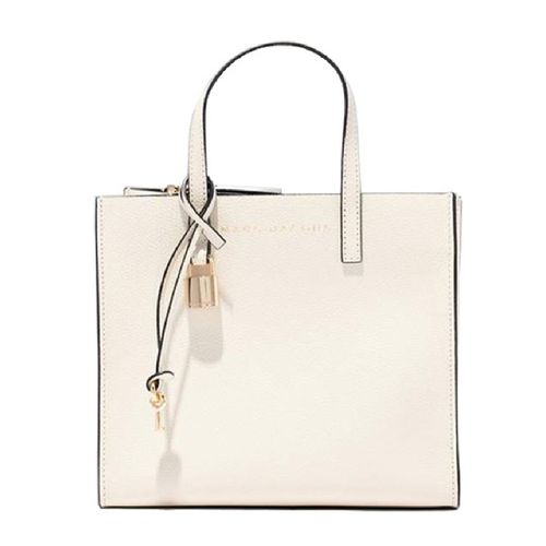 Túi Tote Nữ Marc Jacobs Mini Grind Coated Leather Màu Trắng