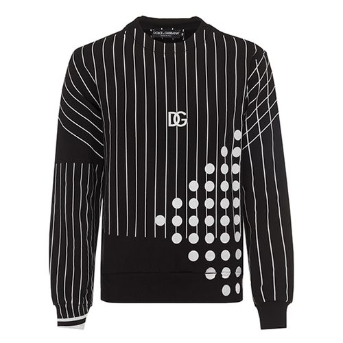 Áo Nỉ Nam Dolce & Gabbana D&G Sweatshirt With A Print G9OW6T G7C9Q.S9000_46_222_2 Màu Đen Trắng