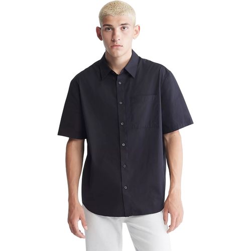 Áo Sơ Mi Nam Calvin Klein CK Solid Pocket Short Sleeve Easy Shirt Màu Đen Size L