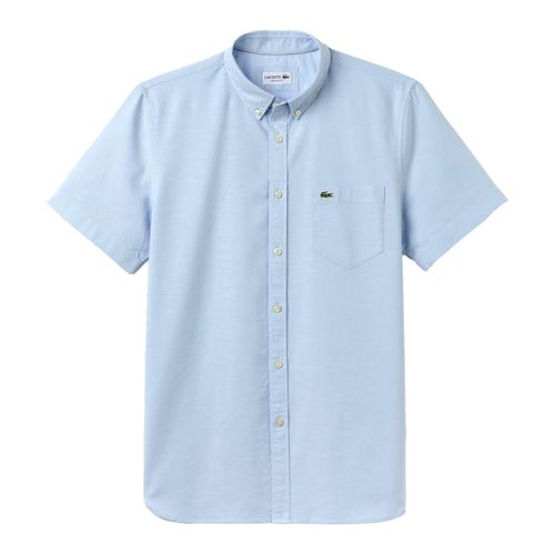 Áo Sơ Mi Nam Lacoste Men's Regular Fit Oxford Cotton CH9595 00 PNE Màu Xanh Blue Size 39