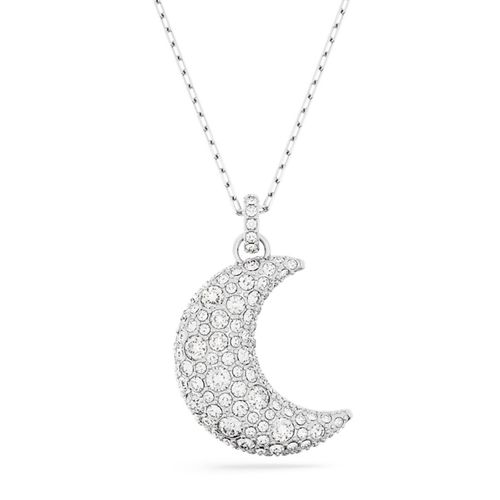 Dây Chuyền Nữ Swarovski Luna Pendant Moon, White, Rhodium Plated 5666181 Màu Bạc