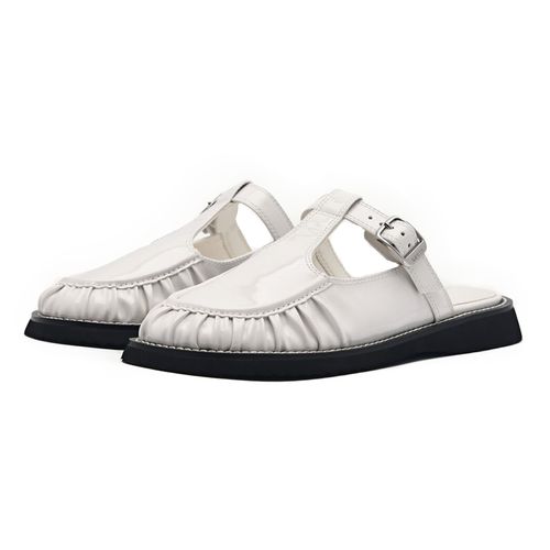 Giày Sục Nữ Pedro Carmen Mule Loafers White PW1-66680043 Màu Trắng