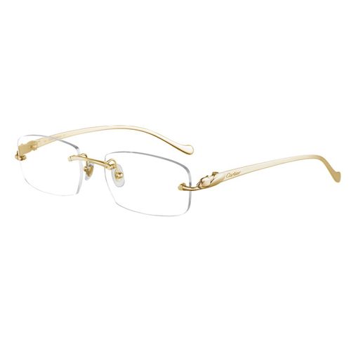 Kính Mắt Cận Nam Cartier Eyeglasses CT0061O 002 Màu Vàng