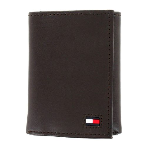 Ví Nam Tommy Hilfiger Men's Brown Genuine Leather Tri-Fold Wallet 31HP110019 Màu Nâu