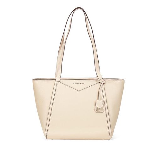 Túi Tote Michael Kors MK Whitney Small Leather Tote- Oat  Màu Trắng