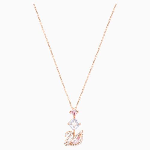 Dây Chuyền Swarovski Dazzling Swan Y Necklace Multi-Colored Rose-Gold Tone Plated 5473024