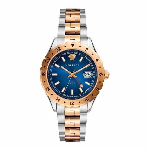 Đồng Hồ Nam Versace Hellenyium GMT Blue Dial Men's Watch V11060017 42mm
