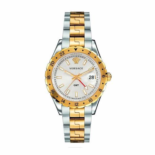 Đồng Hồ Nam Versace Hellenyium GMT Silver Dial Men's Watch V11030015 42mm