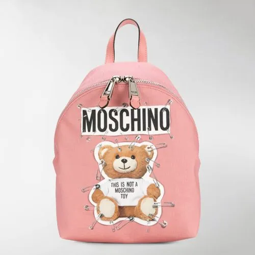 Balo Moschino Medium Teddy Logo Backpack A763382101147 Pink Màu Hồng