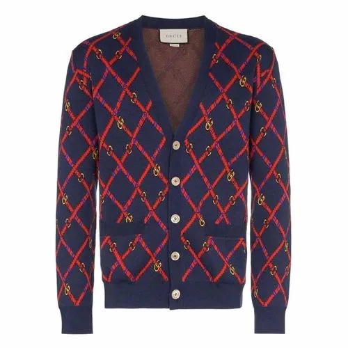 Áo Cardigan Gucci Sweater 595514 XKA0Z 4206 Màu Xanh Navy Size XS