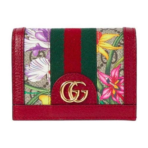 Ví Gucci Multicolor Red Box New Web Ophidia Floral Logo Small Bag New Wallet