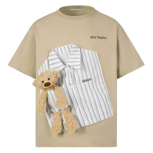 Áo Phông 13 De Marzo Extra Shirt Pocket Bear T-Shirt FR-JX-532 Màu Nâu Size S