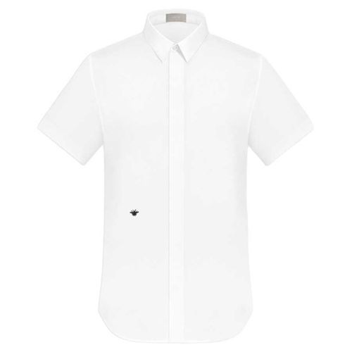 Áo Sơ Mi Nam Dior Bee Shirt White Cotton Poplin 733C510B1581_C089 Màu Trắng