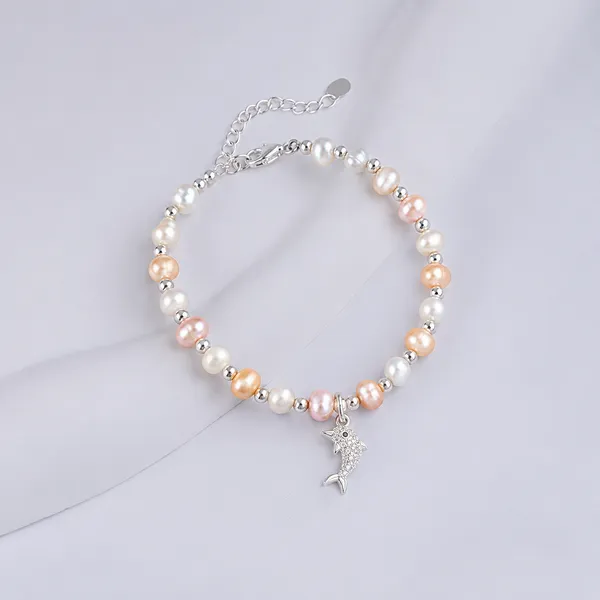 Vòng Đeo Tay Nữ Jessica Pearl Ngọc Trai Multicolor JB28-S Phối Màu