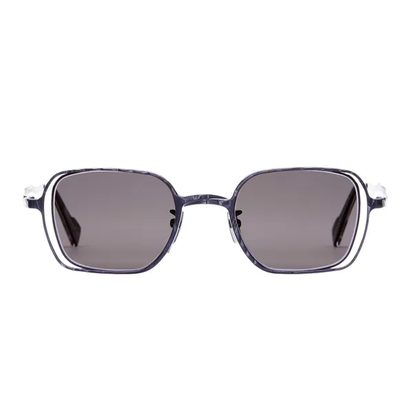 Kính Mắt Unisex Kuboraum H22 BL Blue Grey Flash Gold Màu Xám Bạc