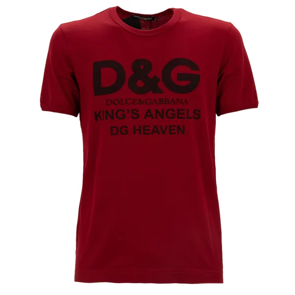Áo Phông Nam Dolce & Gabbana D&G King Angels G8JF7T G7OJT Màu Đỏ