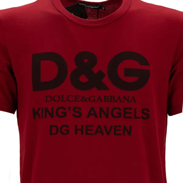 Áo Phông Nam Dolce & Gabbana D&G King Angels G8JF7T G7OJT Màu Đỏ