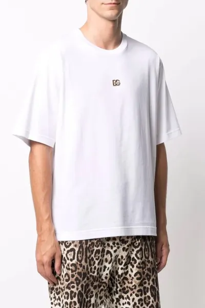 Áo Phông Nam Dolce & Gabbana D&G Logo Màu Trắng Size 46