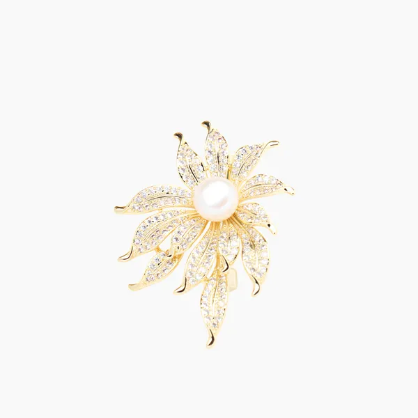 Cài Áo Meri Sunburst Flower BR146 Màu Vàng