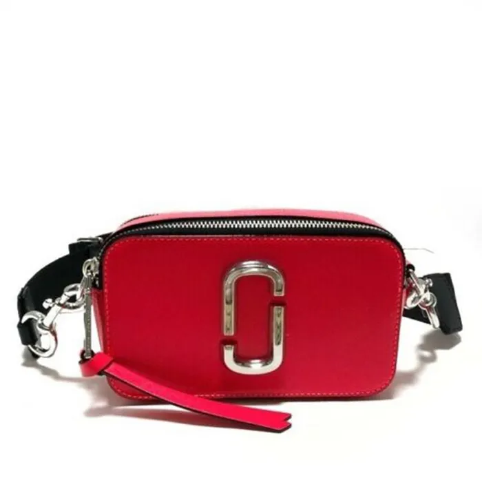 Túi Xách Marc Jacobs Snapshot Fluoro M0014503 Hot Pink Leather Shoulder Bag Màu Đỏ