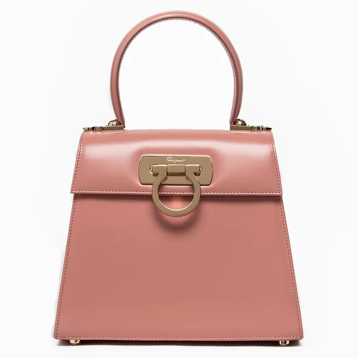 Túi Đeo Chéo Salvatore Ferragamo Creations Leather Tote Màu Hồng