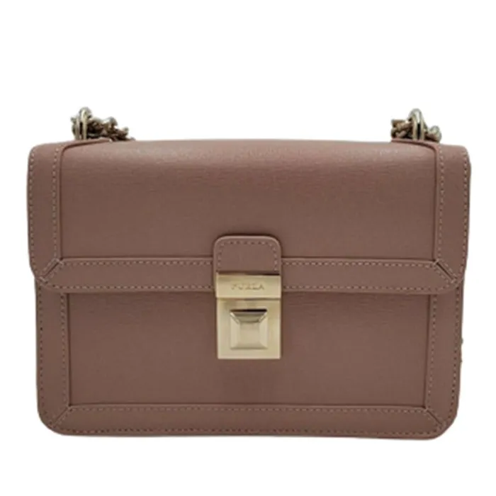 Túi Đeo Chéo Furla Dixie Small Leather Pink Crossbody Bag Màu Hồng