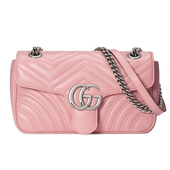 Túi Đeo Chéo Gucci GG Marmont Mini Shoulder Bag In Pink Quilted Leather Màu Hồng