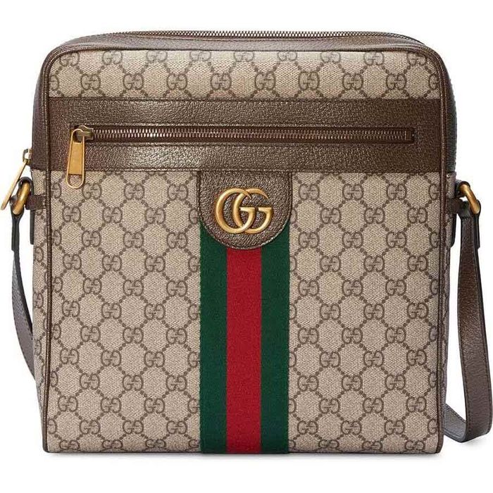 Túi Đeo Chéo Gucci Ophidia GG Medium Messenger Bag Màu Nâu