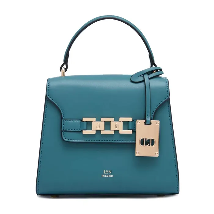 Túi Đeo Chéo Lyn Caven S Top Handle Handbags LL23CBS110 Màu Xanh Cổ Vịt