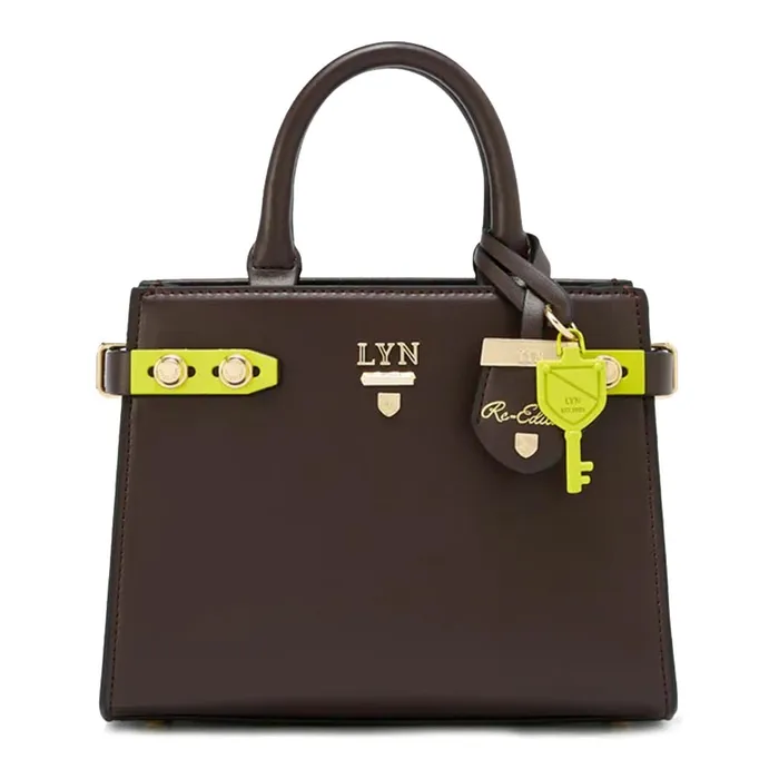 Túi Đeo Chéo Lyn Fineness Re-Edit Top Handle S Handbags LL22WBF296 Màu Nâu