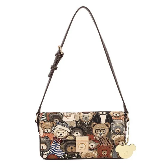 Túi Đeo Chéo Nữ TTWN BEAR TN2325 Màu Nâu Đen
