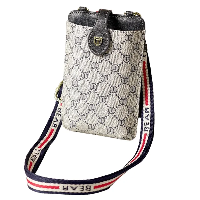 Túi Đeo Chéo Nữ TTWN BEAR TT2349 2346 Xám Lưới Viền Đen