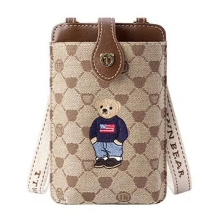 Túi Đeo Chéo Nữ TTWN BEAR TT2349 Xám Viền Nâu