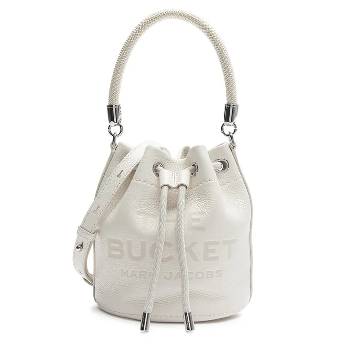 Túi Đeo Chéo Nữ Marc Jacobs Women’s White The Leather Bucket Bag Màu Trắng